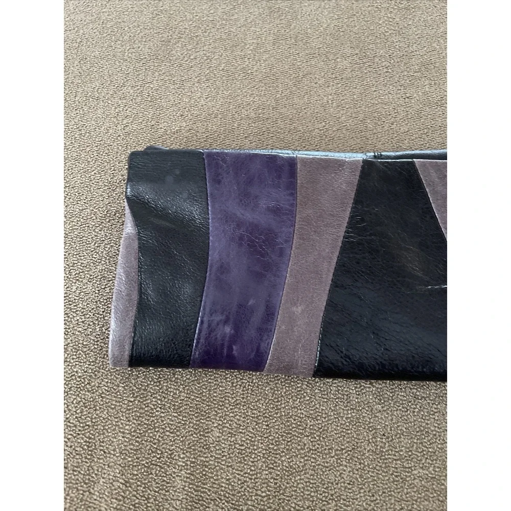 Steven by Steve Madden Multi Color Leather Envelope Clutch Pouch (TD)